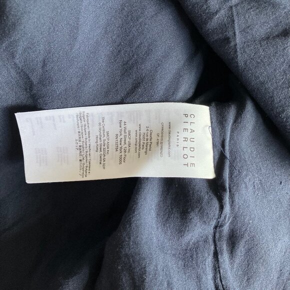 Claudie Pierlot Embroidered Mini Dress Blue Size 40/ US 8 - Picture 10 of 10